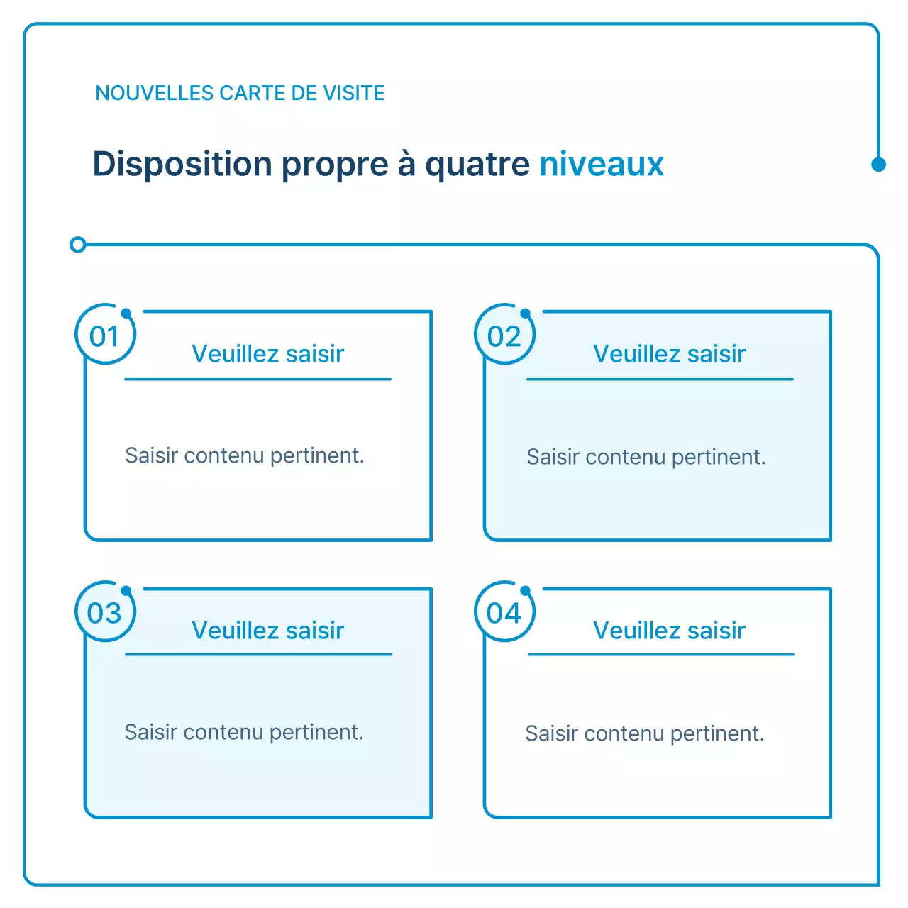 Guide des lettres d'information d'entreprise à géométrie blanche et bleue