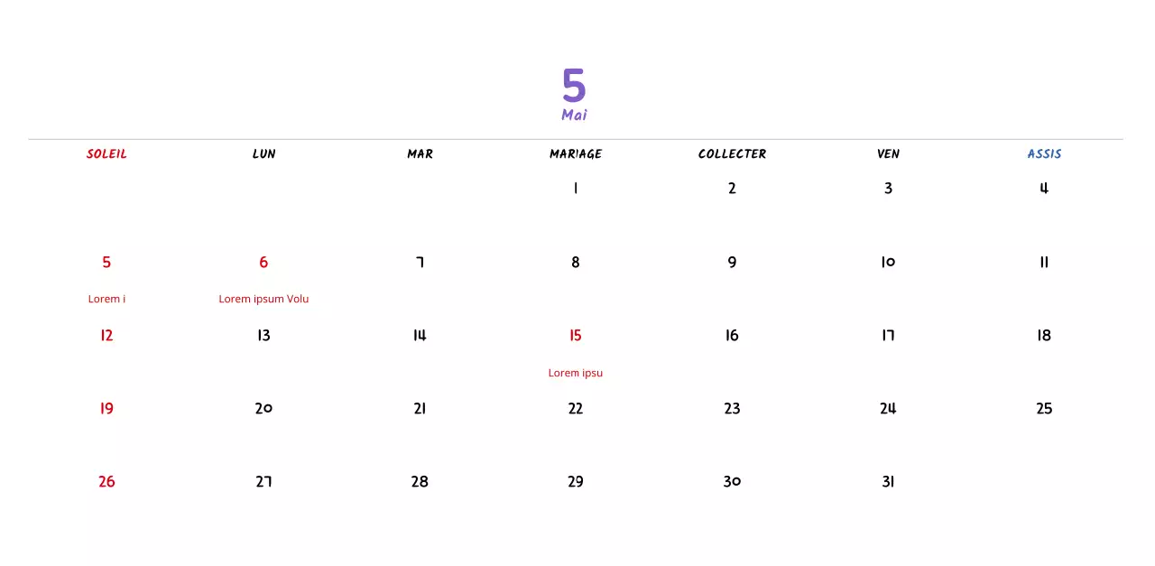 Calendrier du Nouvel An avec de jolies illustrations au trait