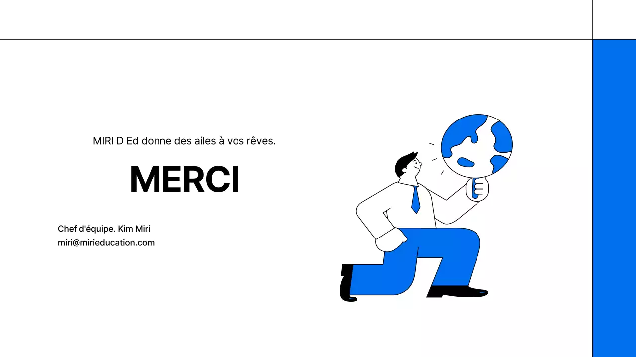 Un simple prospectus d'entreprise d'éducation blanc et bleu