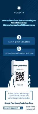 Guide des certificats de vaccination électroniques simples en bleu marine et bleu clair