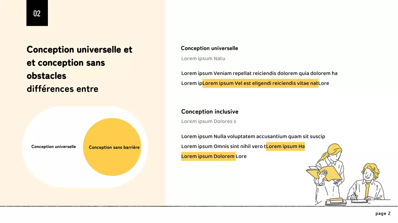 Présentation d'un design minimaliste et sans obstacle de couleur jaune