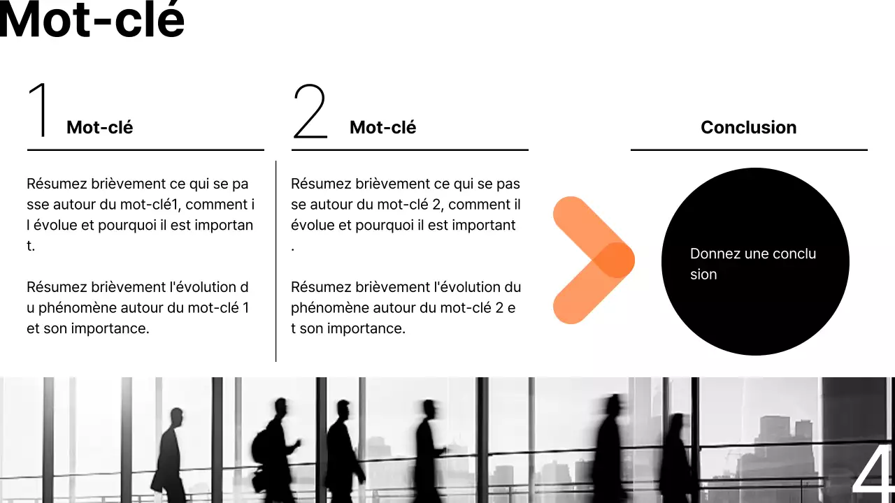 Rapport d'activité minimaliste en orange et noir