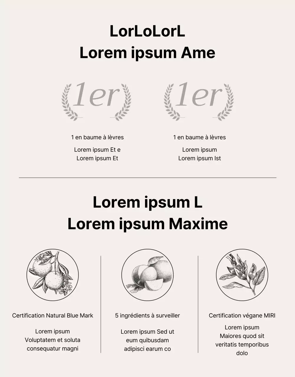 Promouvoir un rouge à lèvres moderne beige