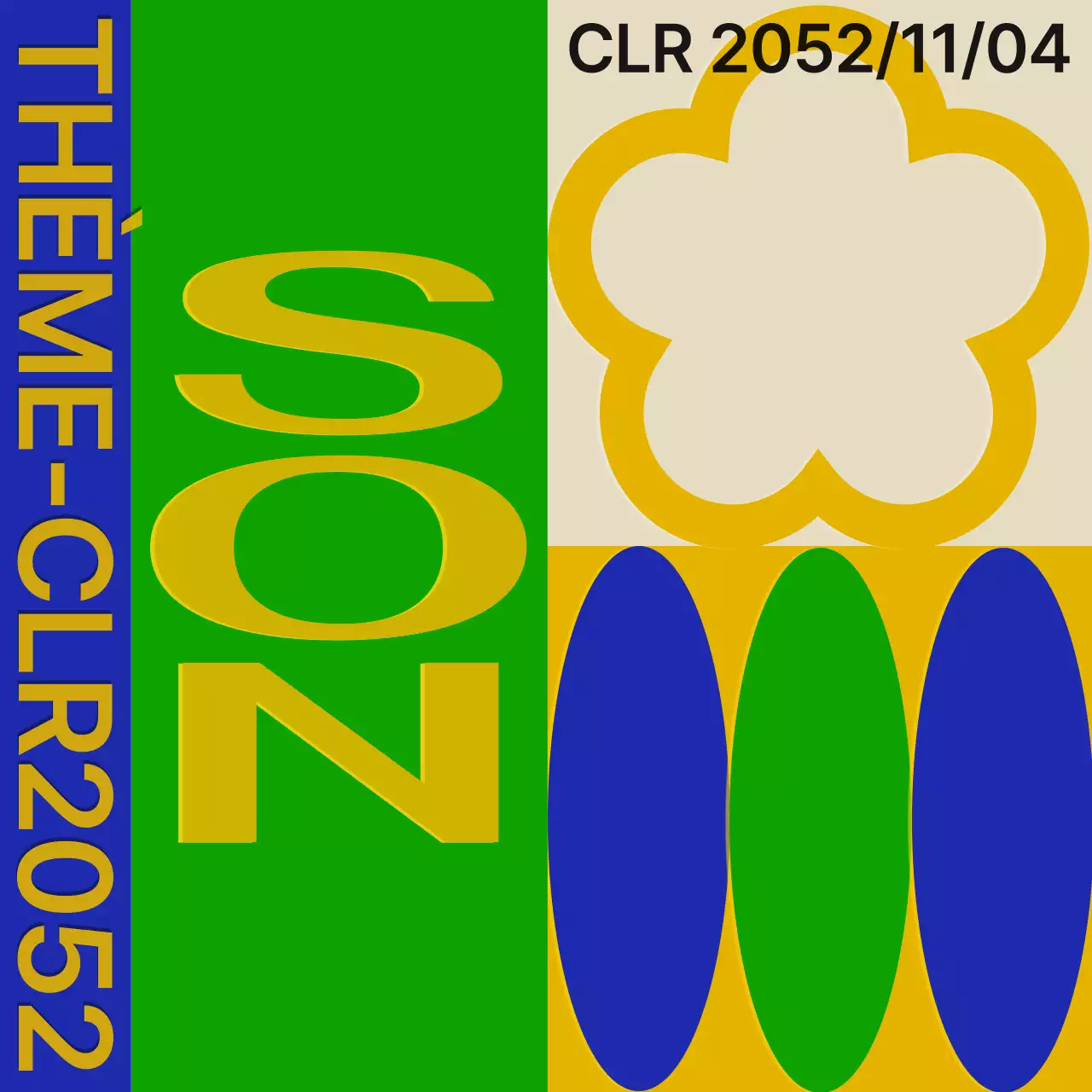 Annonce simple d'un festival de musique en vert et bleu