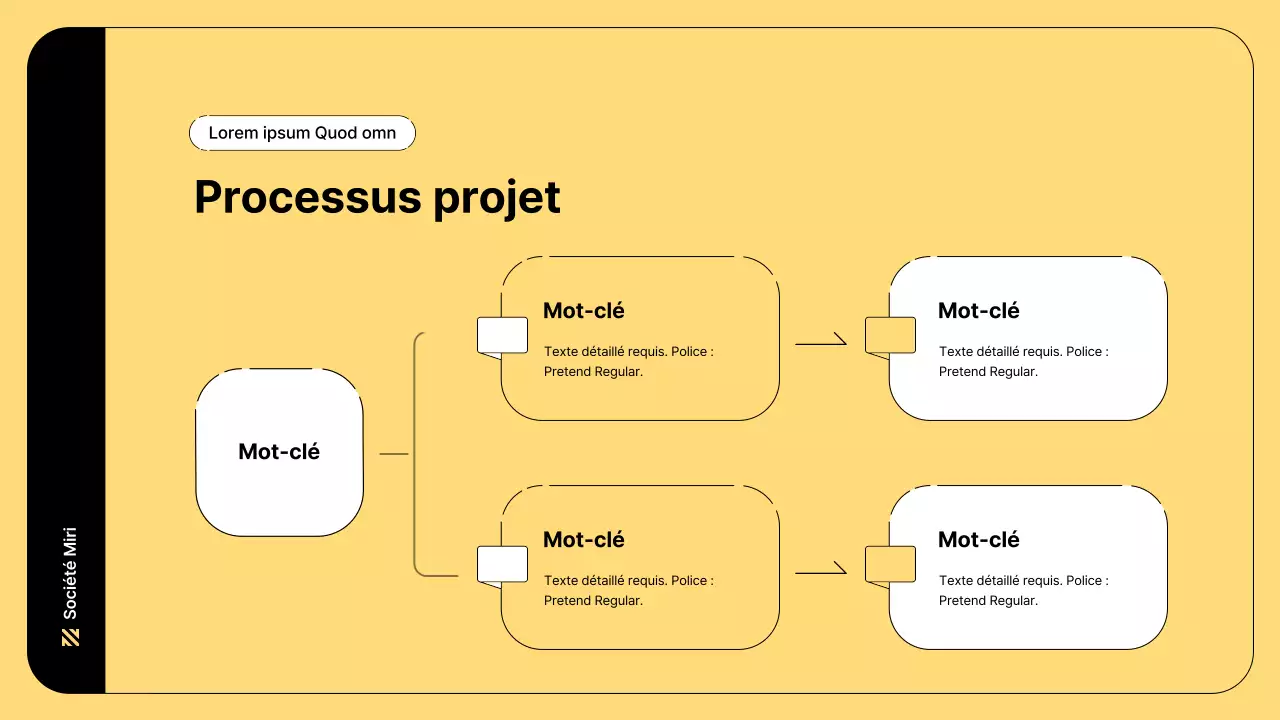 Illustration d'entreprise avec des lignes simples et la couleur jaune