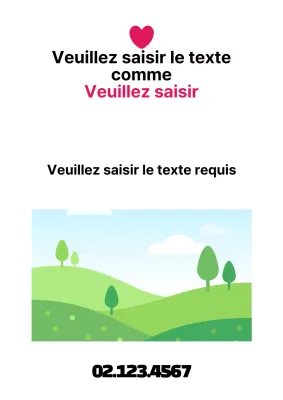 Promotion simple avec illustration et photo d'un cœur noir et rose