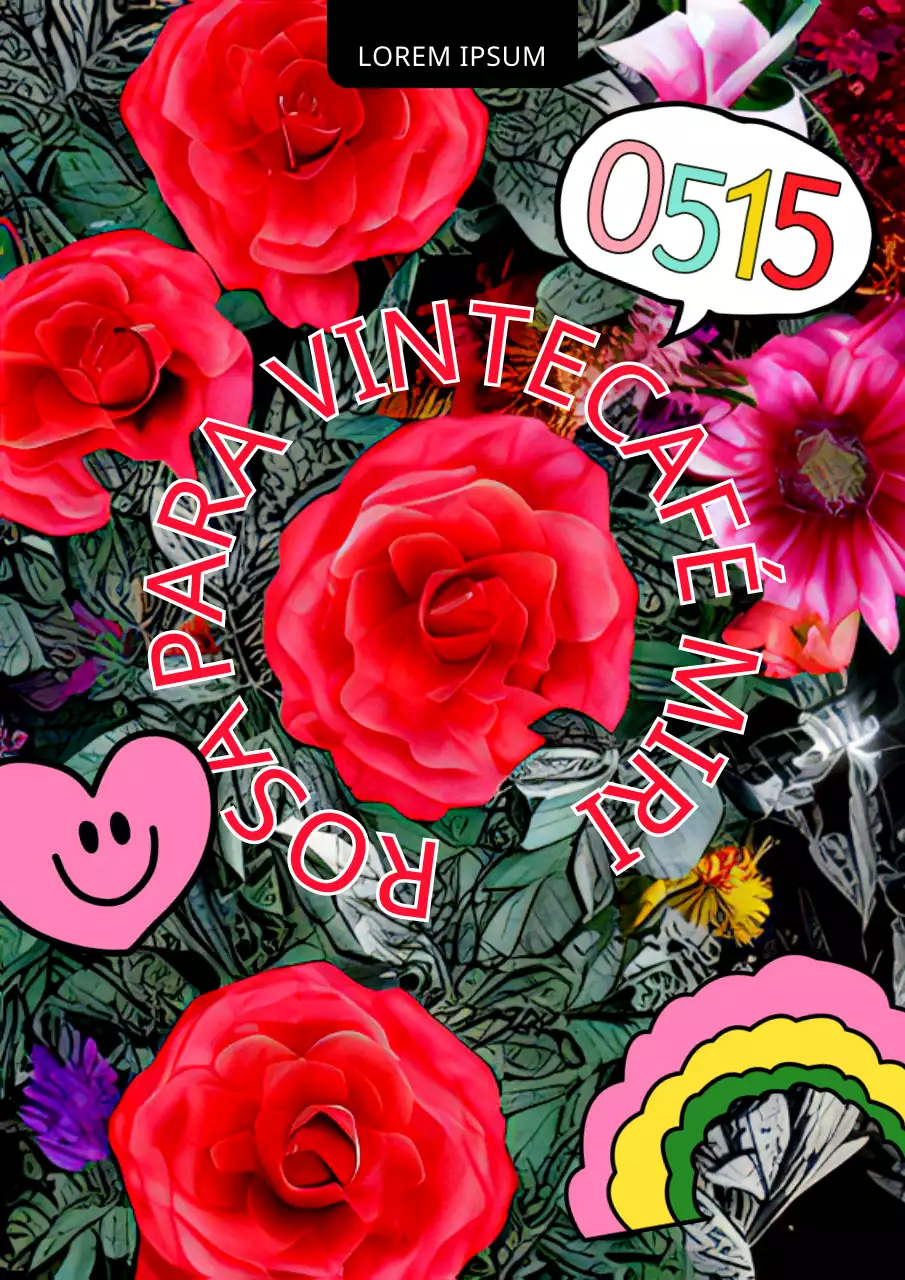 Cartaz promocional para um evento de passagem de testemunho com rosas