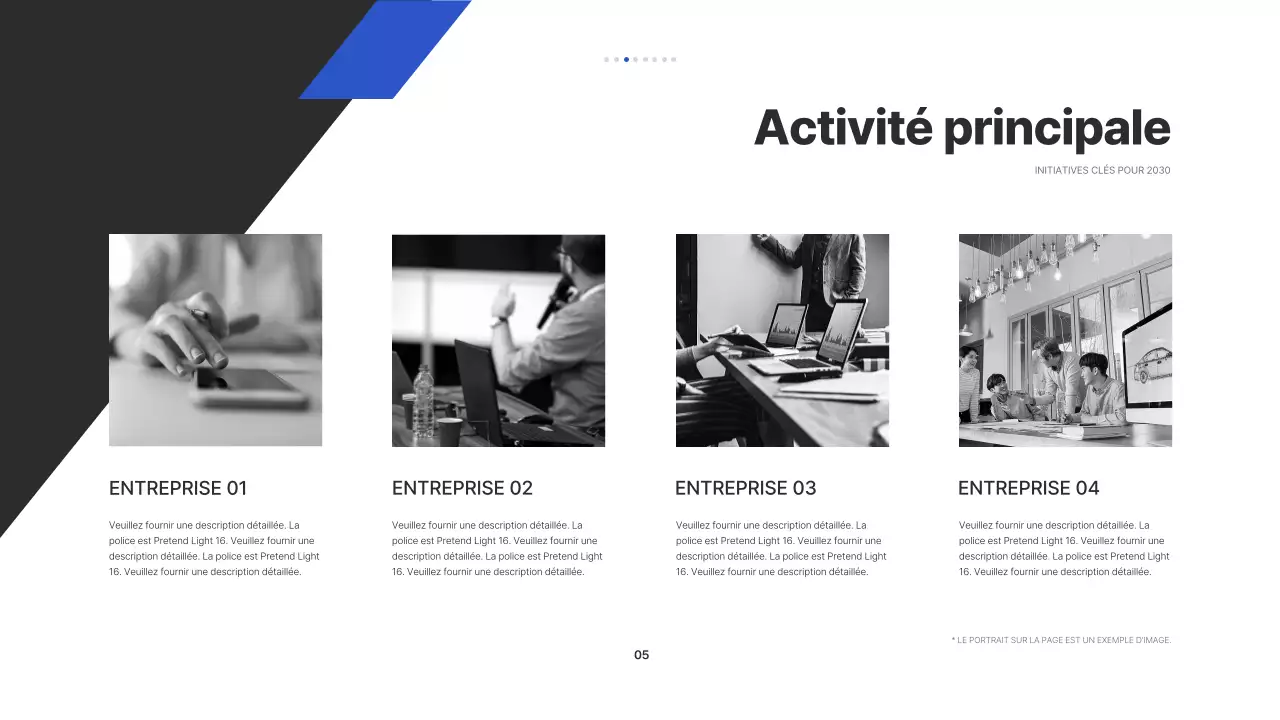 Rapport à motif diagonal avec tonalité noire et bleue