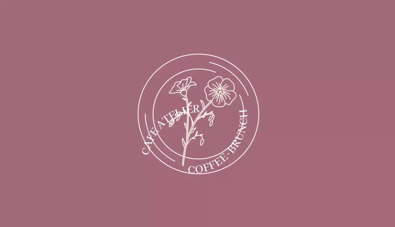 Illustration rose, café simple