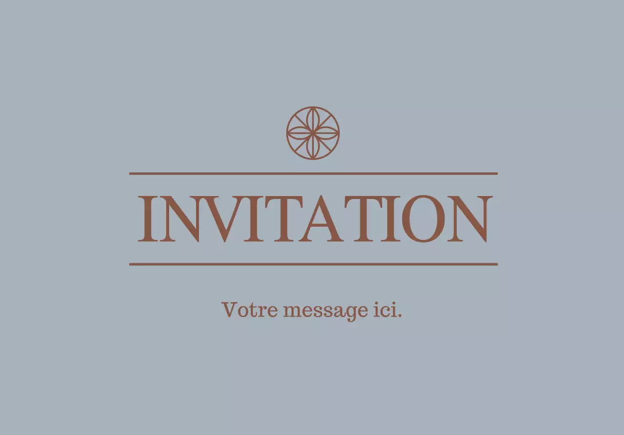 Enveloppe de carte postale d'invitation simple avec texte et logo floral illustration linéaire