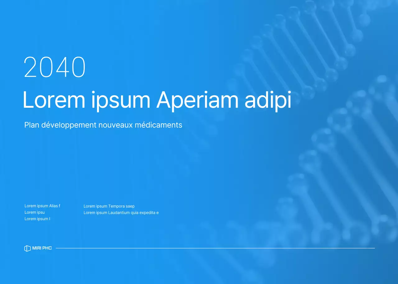 Reliure de printemps soignée dans les tons bleus pour les sociétés pharmaceutiques spécialisées dans la découverte de médicaments