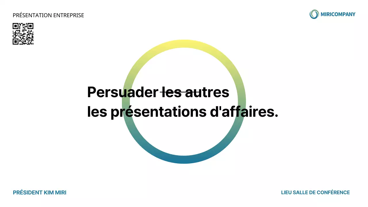 Une proposition d'introduction d'entreprise moderne en blanc et bleu