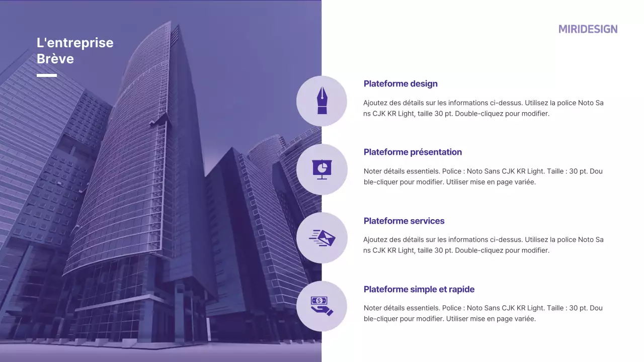 Modèle de lettre de couverture d'entreprise en tons violets