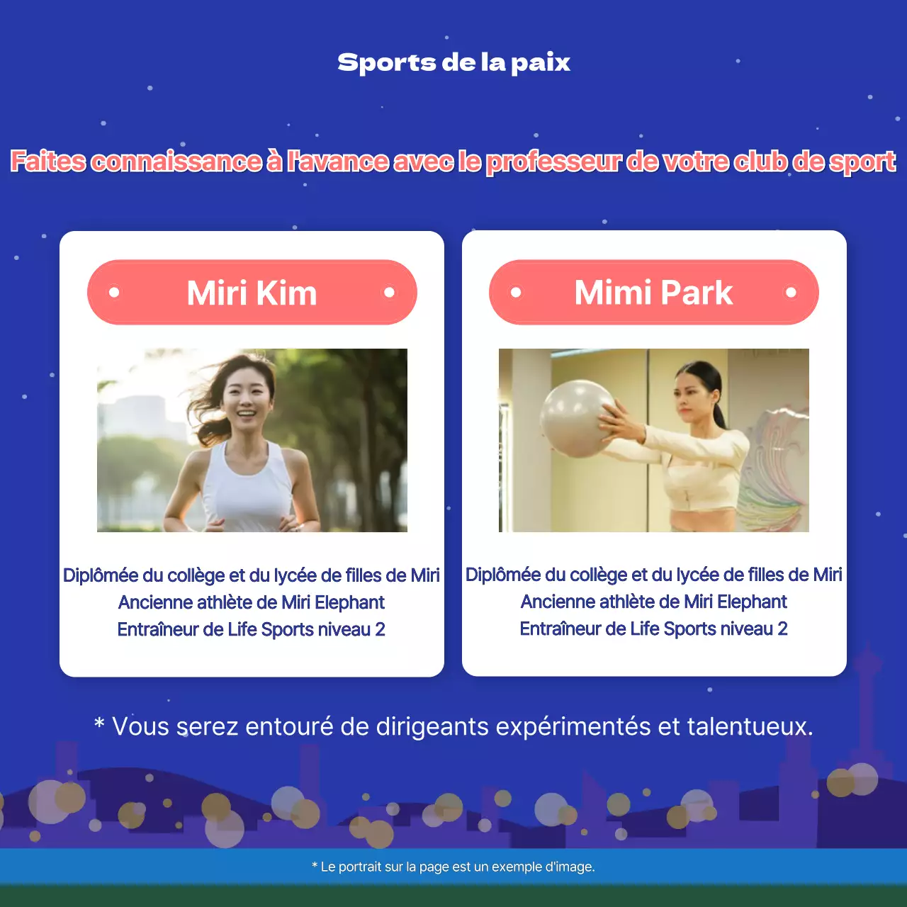 Promouvoir les clubs sportifs de base en bleu et rose