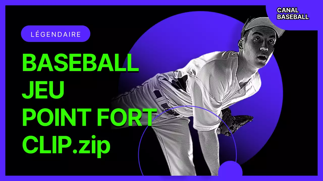 Une collection de phrases de baseball en vert et violet
