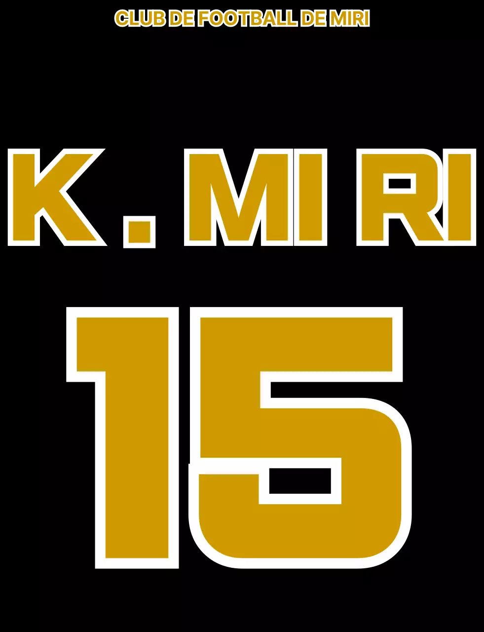 Gilet de football pour membres avec logo du club de football illustré d'un ours noir et or