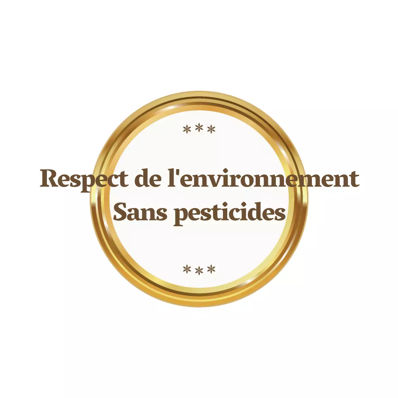 Promotion écologique simple avec texte et illustrations en or et en marron