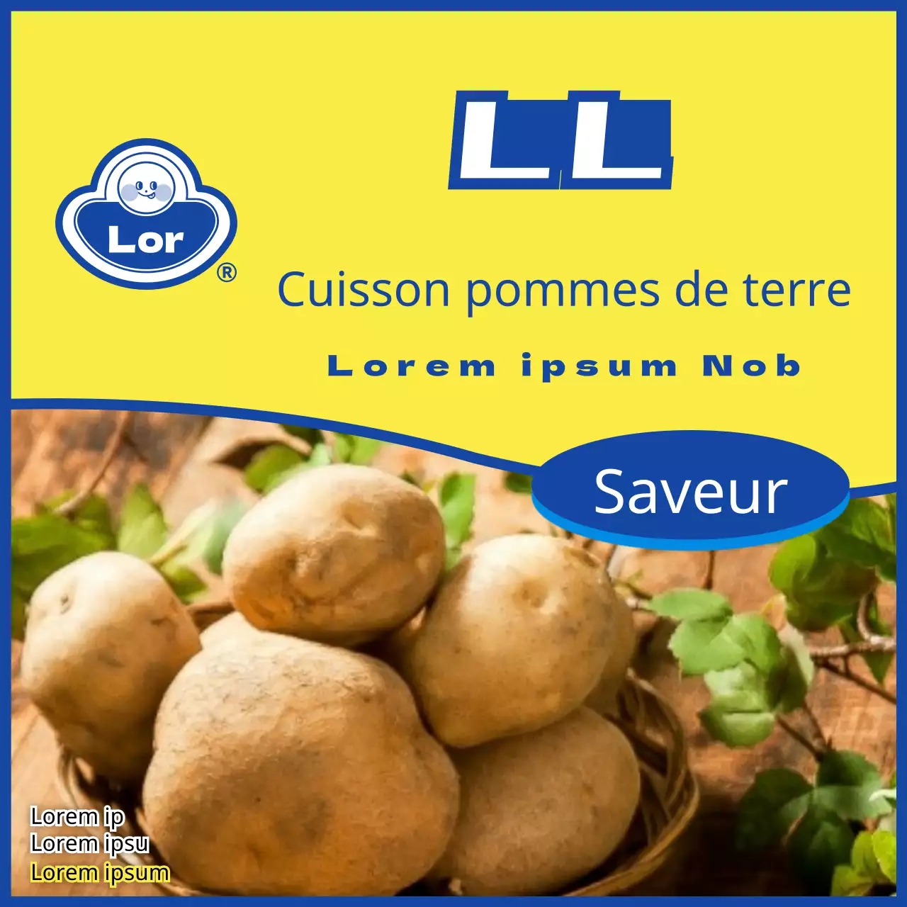 Curry jaune et bleu en 3 minutes, concept parodique de plat de pommes de terre, livre de recettes