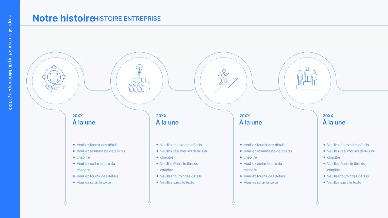 Kit de concept d'entreprise avec des lignes bleues, minimalistes et simples