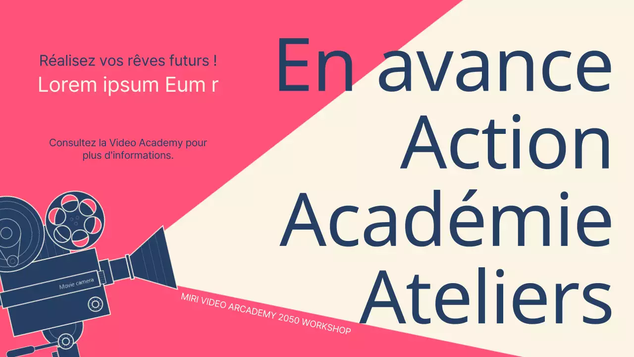 Atelier Cinemaconcept dans les tons marine et rose