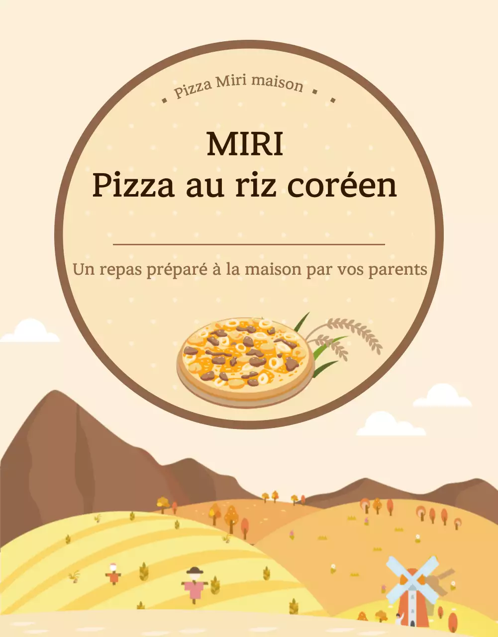 Un guide pour financer la pizza au riz coréenne avec des illustrations en ivoire