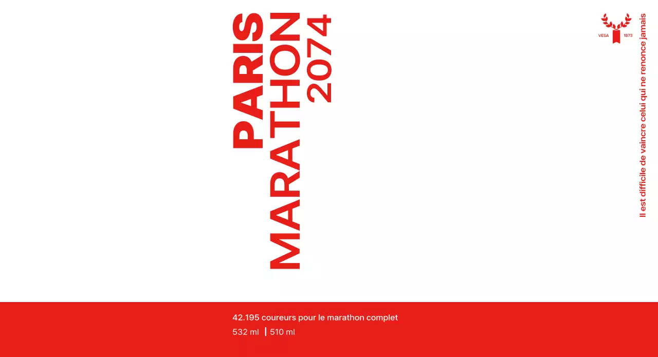 Concevoir un marathon avec une palette de couleurs rouges