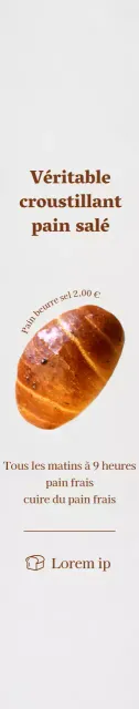 Faites la promotion de votre boulangerie avec un look propre et épuré sur un fond blanc.
