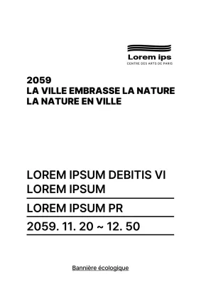 Texte noir et simple Mise en page Guide d'information sur l'exposition de photos
