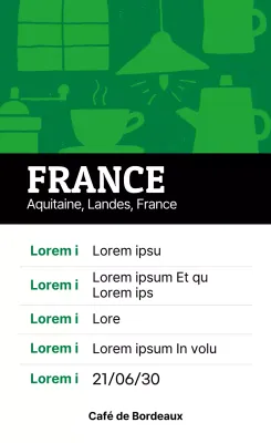 Étiquette vintage colorée illustrée de grains de café Brésil