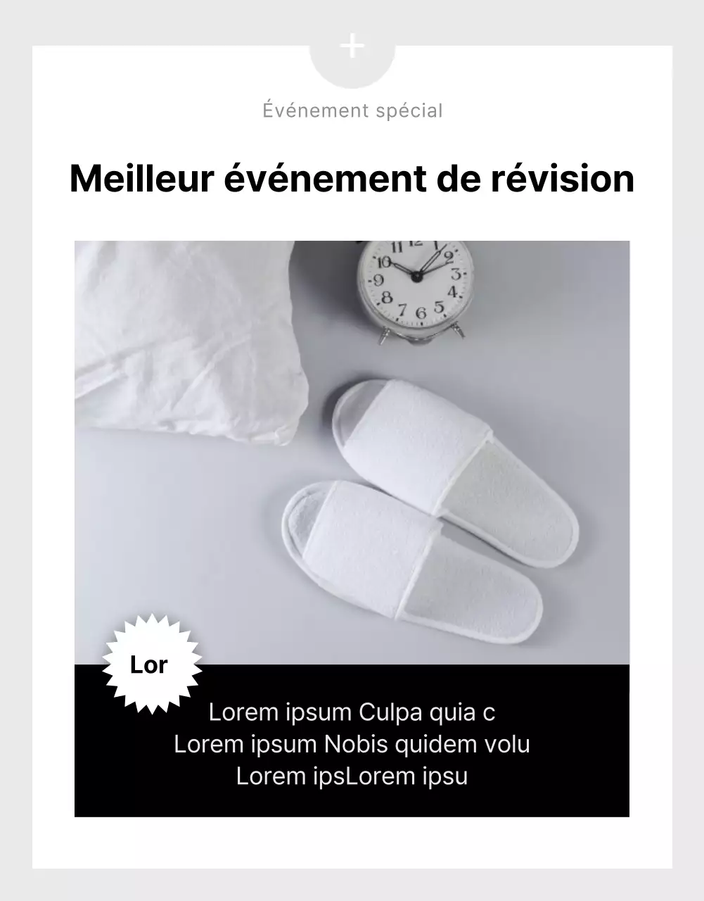 Noir et blanc, commentaires clairsPage de détails de l'événement