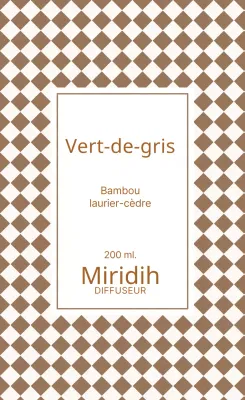 Etiquette de diffuseur à carreaux bruns