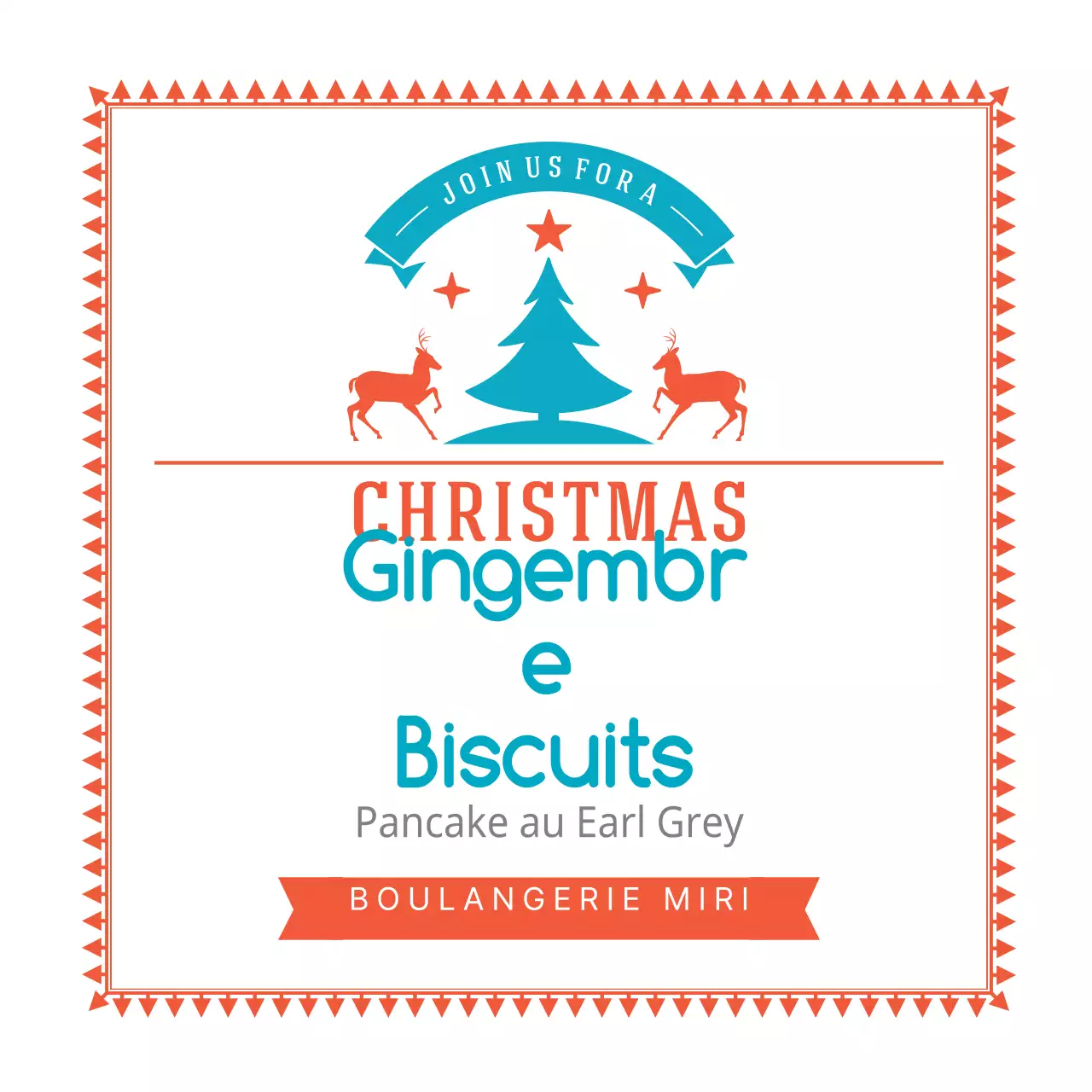 Étiquettes de boulangerie de Noël avec ciel orange