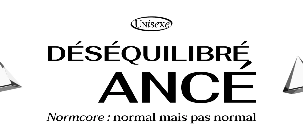 Un design simple avec une photo en verre noir et blanc et le logo du centre commercial Nomcore.