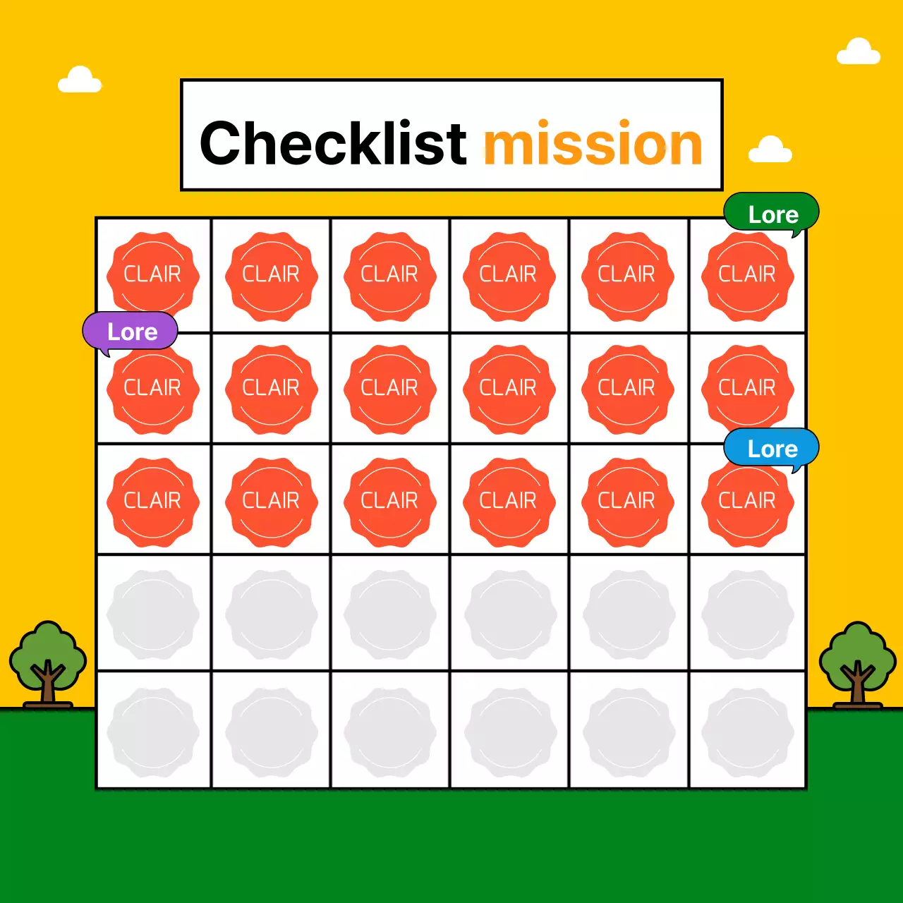 Carte de mission personnelle du Cute ClubNews Design