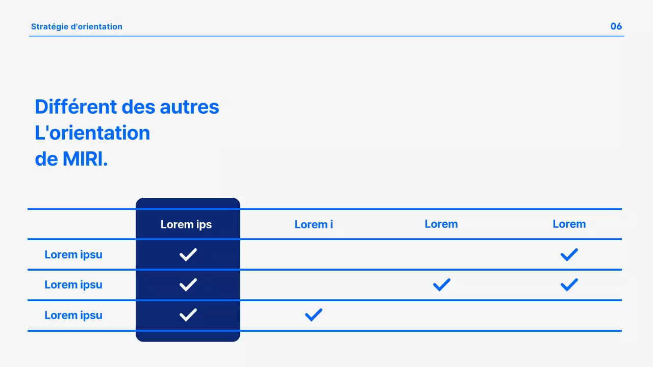 Une présentation d'entreprise moderne en bleu et blanc