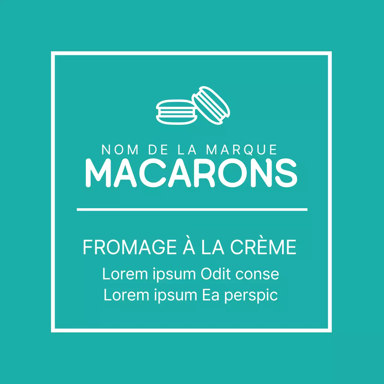 Étiquettes de macarons
