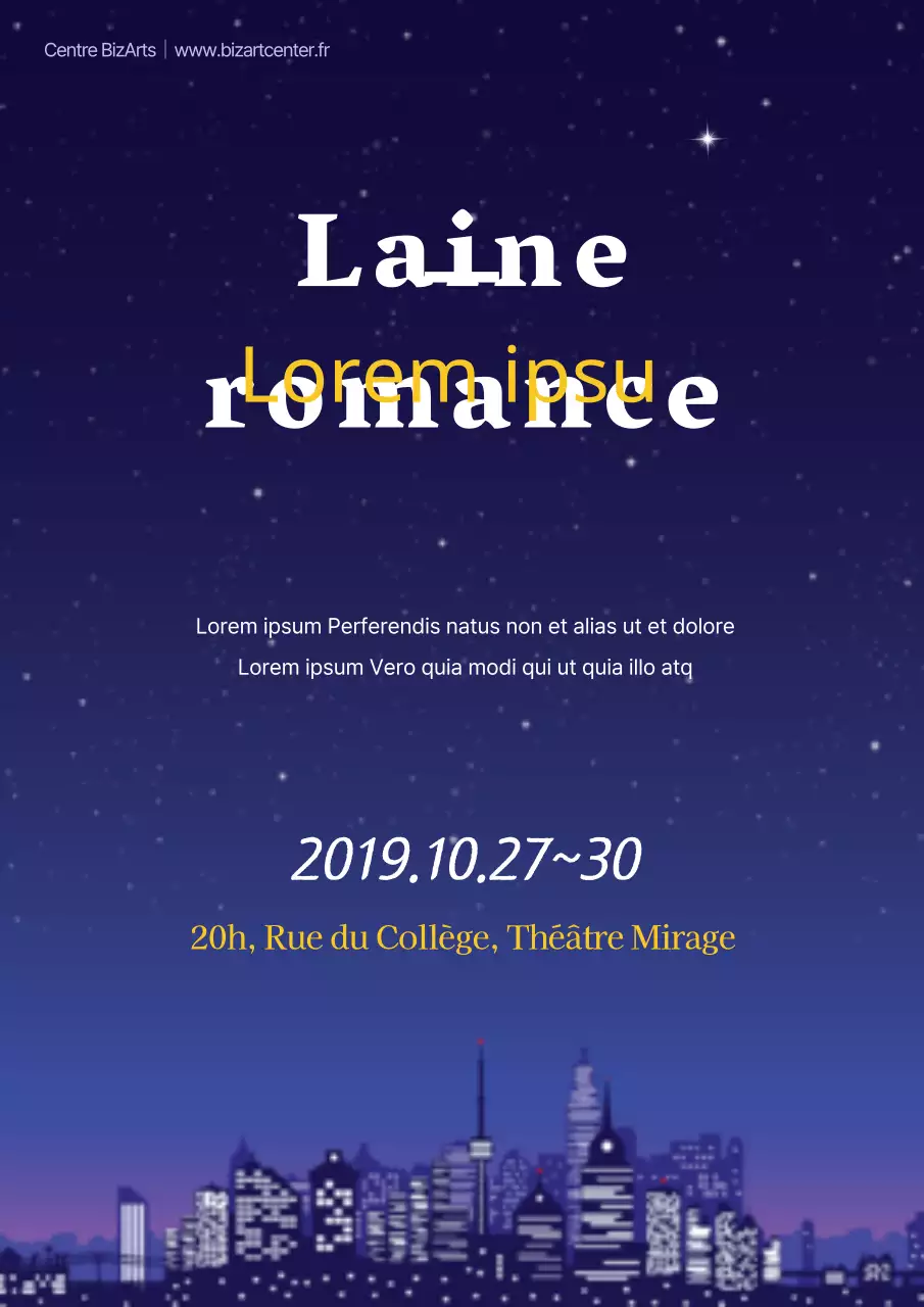 Promouvoir un concept émotionnel avec une scène de nuit en ville bleue