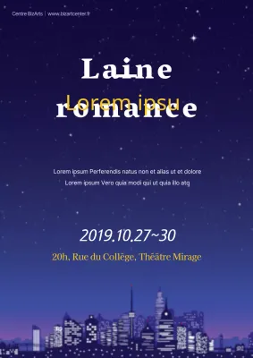 Promouvoir un concept émotionnel avec une scène de nuit en ville bleue