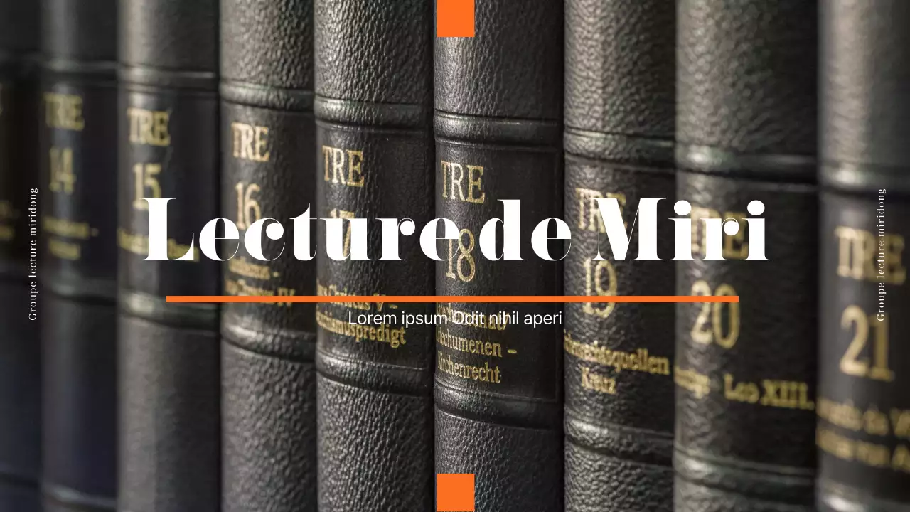 Orange, propre, moderne, recrutement pour le club de lecture dans un style livresque