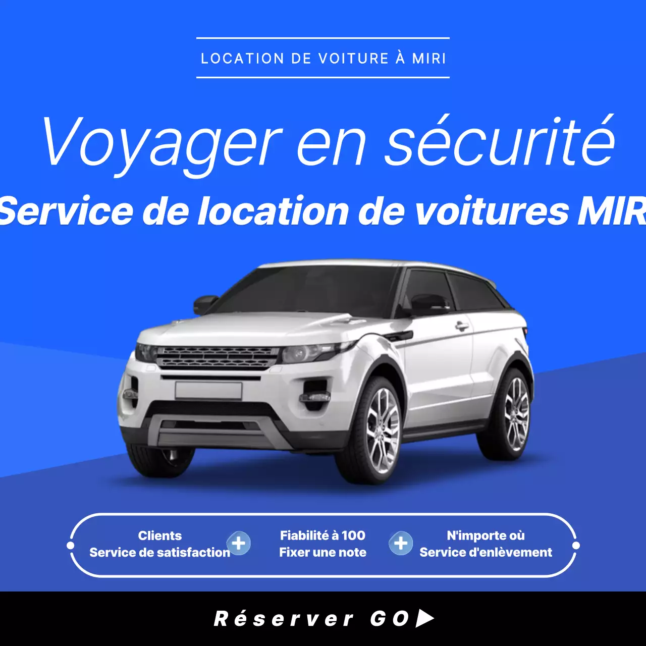 La carte de location de voiture bleue et violetteNews