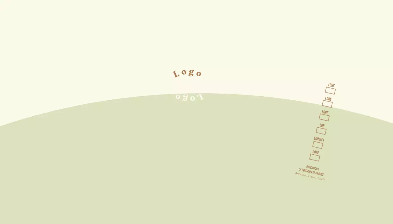 Lettrage rond jaune vert