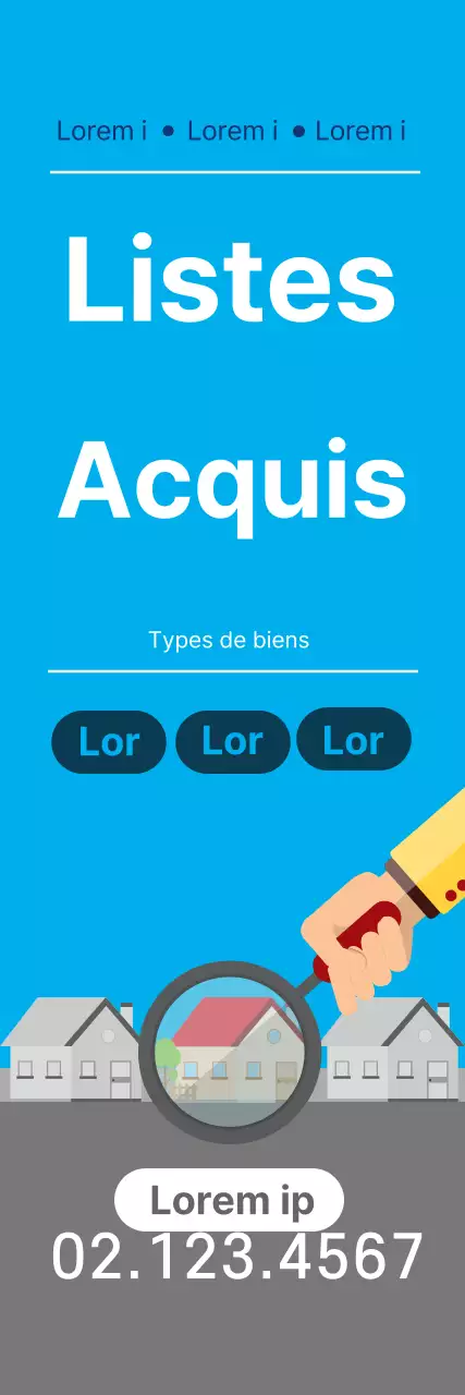 Illustration bleue promotion immobilière propre