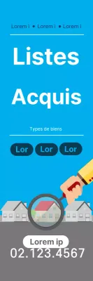 Illustration bleue promotion immobilière propre