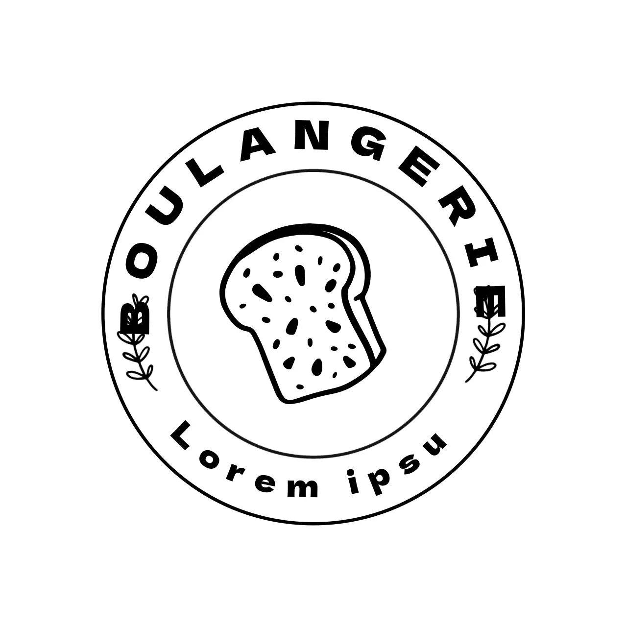 Sous-verre noir illustrant un pain mignon dans une boulangerie