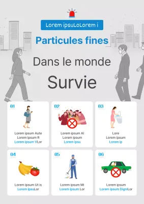 Guide d'alerte aux poussières fines bleu clair gris simple