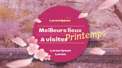 Destinations recommandées pour les voyages intérieurs avec des fleurs roses et une sensation de printemps