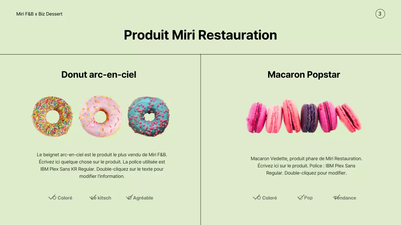 Proposition de collaboration de marque pour un dessert jaune et pastel