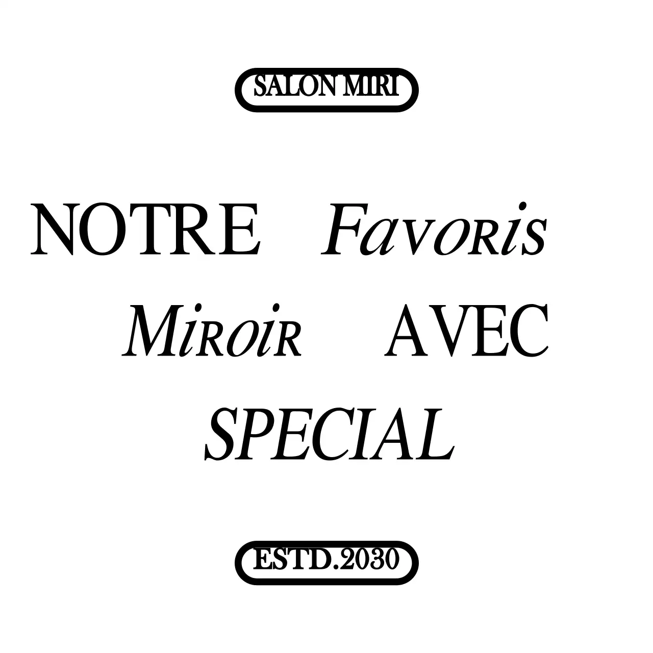 Faites la promotion de votre salon de coiffure et vendez-le grâce à un design simple, épuré, noir et riche en texte.