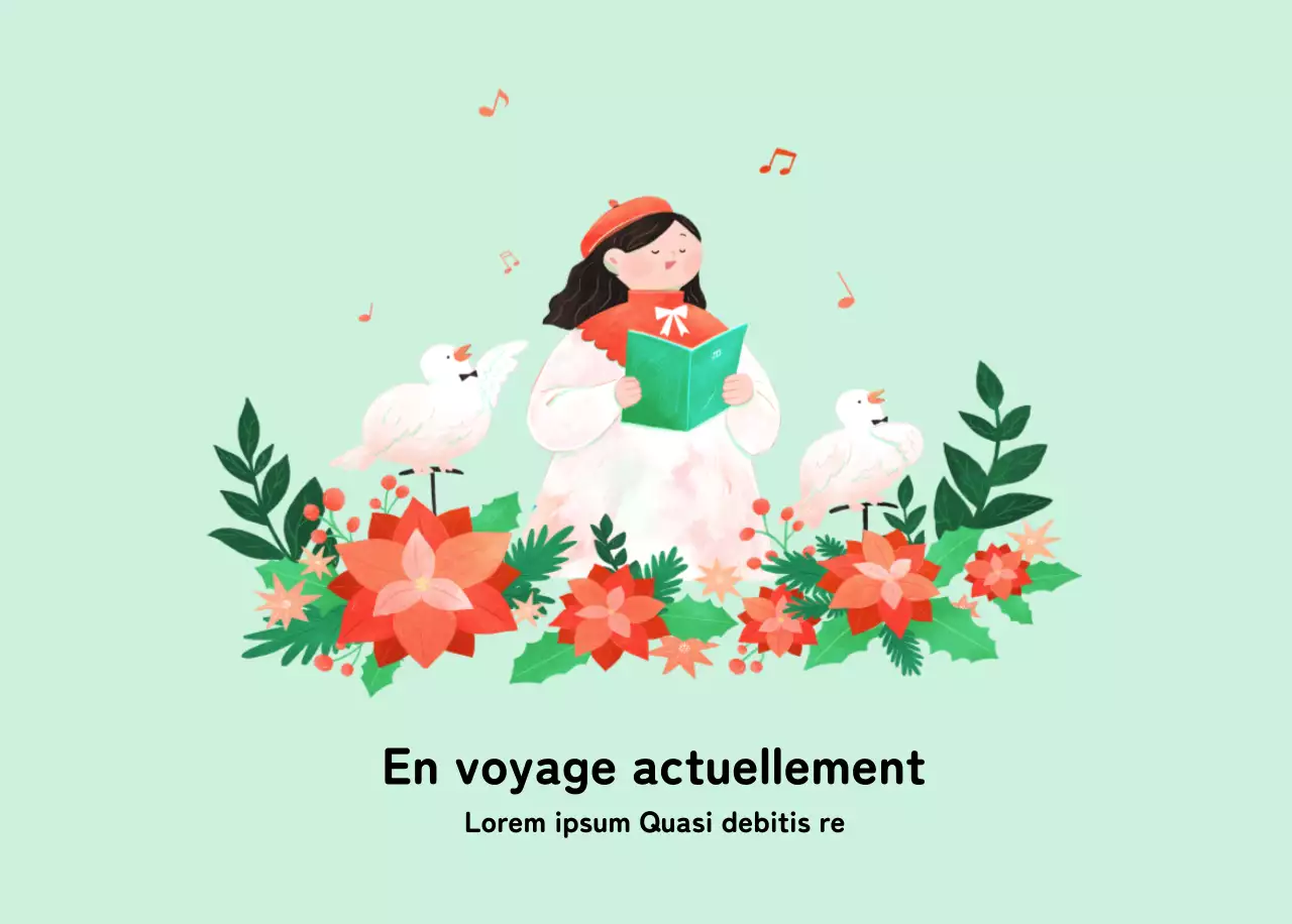 Un calendrier du Nouvel An chaleureux et illustré