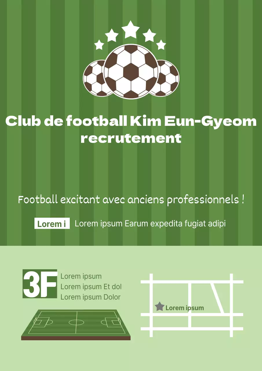 Recrutement de membres pour un club de football